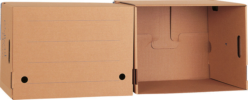 Boldini Collectif-Box Sammelbehälter A4 – mit Tragegriff, stapelbar, 451 × 330 × 332 mm, Braun, Karton