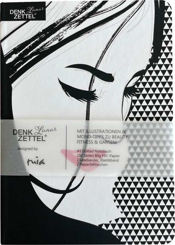 Denkzettel Notizbuch, A5, punktkariert, Hardcover, 192 Seiten, 80 g/m² – mehrfarbig