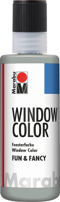 Marabu Fun & Fancy – Fenstermalfarbe – Silber, 80 ml, für Glas & Porzellan