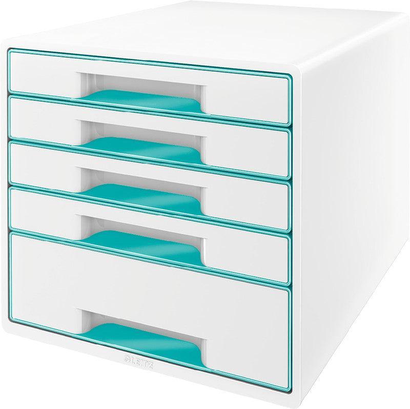 Leitz Wow Cube Aufbewahrungsbox – türkis, weiss, Gummi