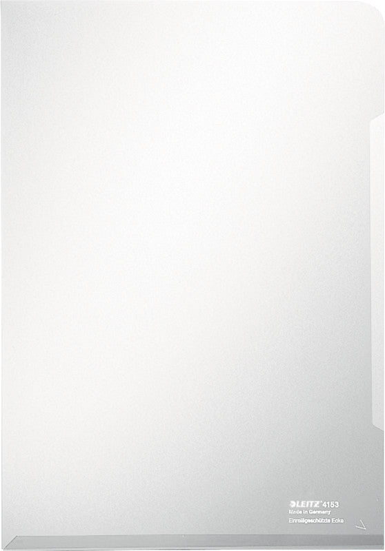 Leitz Sichtmappe A4 – transparent, Kunststoff, glänzend, 150 µm, 100er-Pack