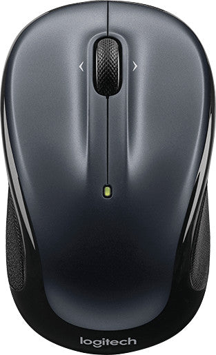 Logitech M325 Maus – kabellos, Bluetooth + 2,4 GHz, Batterieladeanzeige, dunkelgrau