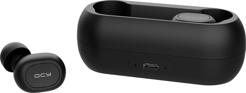 QCY T1C – True Wireless In-Ear Kopfhörer – Bluetooth 5.0, mit Mikrofon – Schwarz, bis 4 h