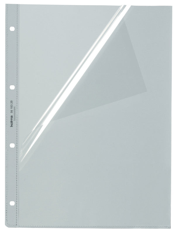 Kolma Sichtmappe A4 – 100 Hüllen, transparent, Kunststoff, glänzend, 85 µm