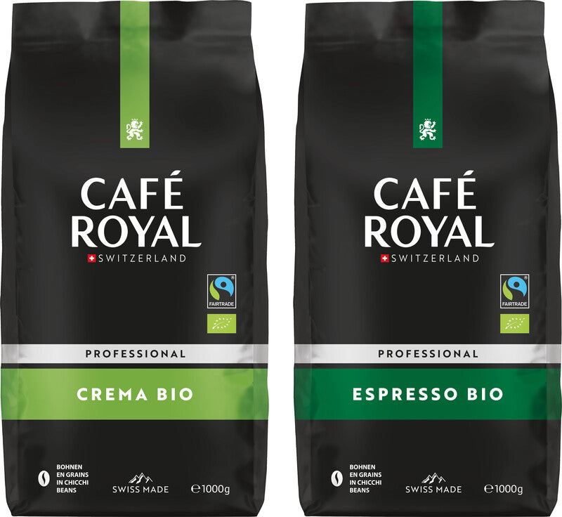 Café Royal Bohnenkaffee – Leichte Röstung, 1'000 g, Professional Bohnenkaffee Bio