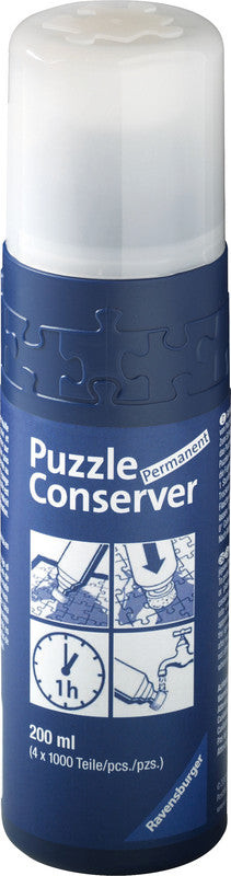 Ravensburger Conserver Puzzle Kleber – permanent, transparent, glänzend, 1 h, 200 ml, für Puzzles