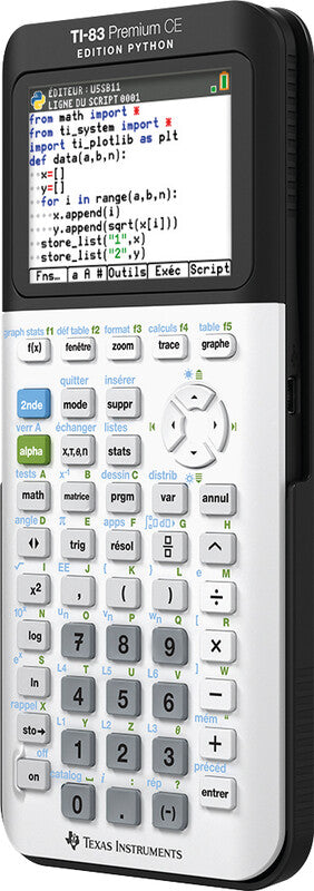 Texas Instruments Taschenrechner TI-83 Premium CE Python Edition – 10-stellig, Farbdisplay, Akku, 87×192×20 mm