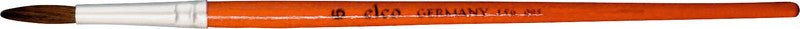 Elco pinsel Elco Aquarellpinsel – braun, Ponyhaar, 6er-Pack, Aluminiumzwinge, runde Spitze