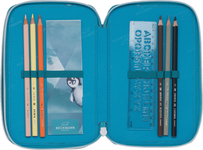 Beckmann Classic 1st Etui Triple, gefüllt – Arctic – Kunststoff – 13,0 × 20,5 × 7,0 cm