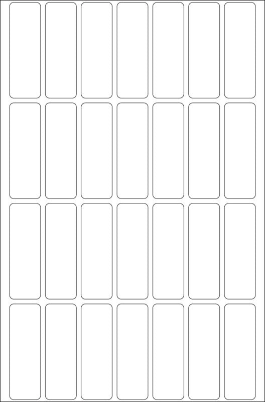 HERMA Schuletiketten – 13 × 40 mm, Abgerundete Ecken, 672 Stk, 24 Bogen, Papier