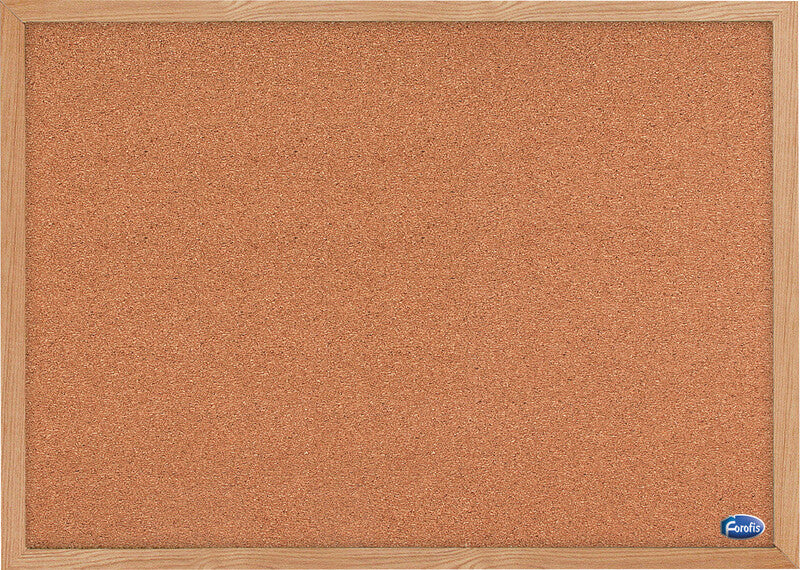 Forofis Korktafel – 60 × 45 cm – Braun, Holzrahmen