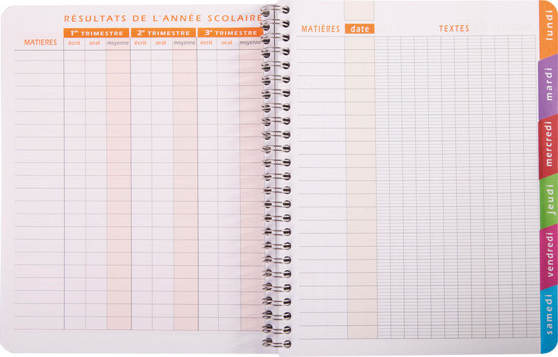 Clairefontaine Spiralheft, 175 × 220 mm, séyès 8 × 3 mm, Spiralbindung, Karton, 144 Seiten, 90 g/m² – sortiert