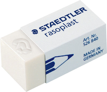 Staedtler Radierer Rasoplast – für Bleistifte – 33 × 13 × 16 mm – Kautschuk – Weiss