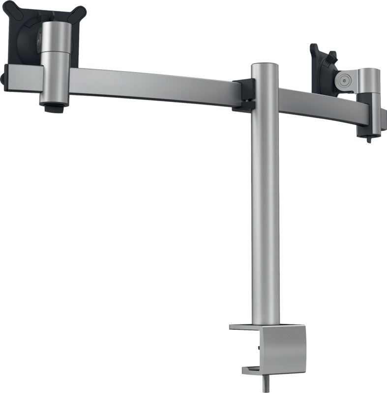 Durable Monitorhalterung, 2 Monitore, Tischklemme, bis 27", VESA 75 × 75/100 × 100 mm, höhenverstellbar