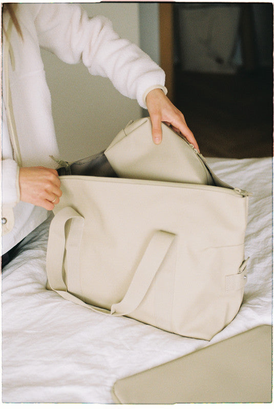 Beckmann Reisetasche – 27 l, rPET, beige, 42 × 28 × 20 cm