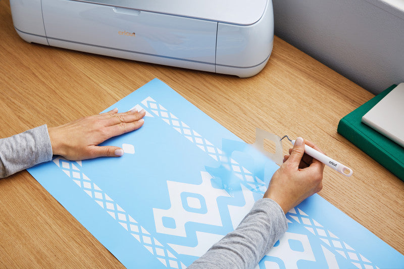 Cricut Selbstklebende Schablonenfolie – blau – 33 × 91 cm – für Cricut Schneideplotter