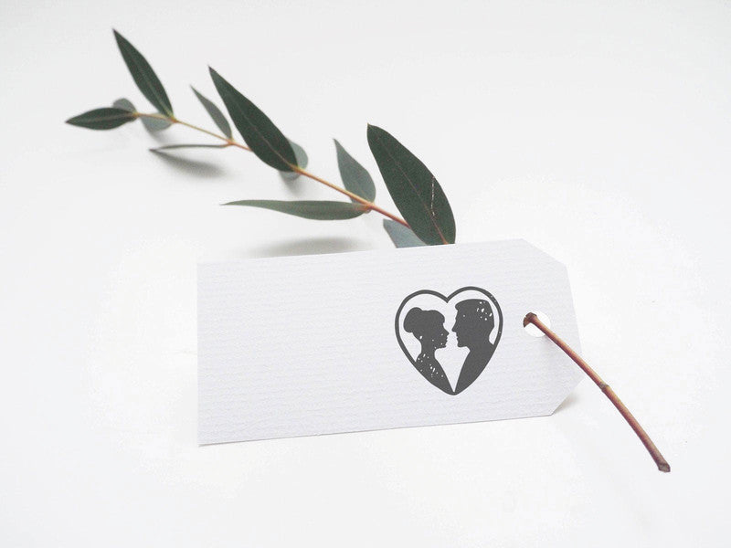 Colop Little NIO Rundstempel – Hochzeit, selbstfärbend, Ø 17 mm, Kissen grau, Englisch