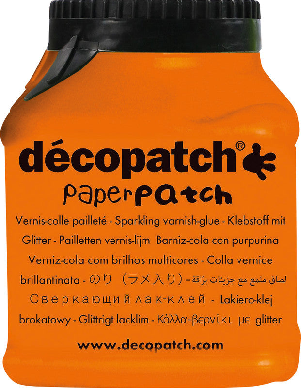 Décopatch Glitzerkleber – Seidenmatt – 150 ml – Trocknet Transparent, Lösungsmittelfrei