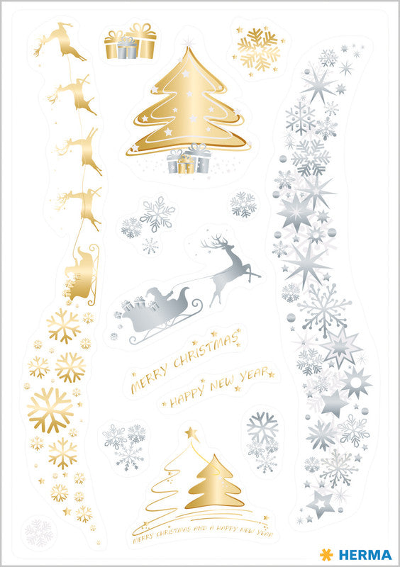 HERMA Schmucketiketten – Decor Weihnachten Weihnachtszauber – 84 × 120 mm – sortiert – 1 Blatt