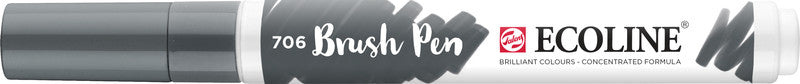 Talens Brush Pen 706 – Pinselspitze – Dunkelgrau – Wasservermalbar