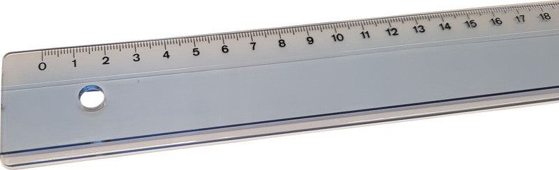 Sieco Lineal – Kunststoff – 30 cm – Tuschekante – Rauchgraublau