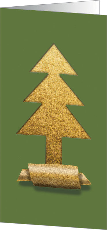 Sigel Weihnachtsgrusskarte (Gold im Ausschnittstil) – 220 × 110 mm – mit Umschlägen, für Inkjet/Laser/Kopierer
