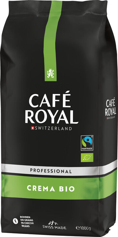 Café Royal Bohnenkaffee Crema – 1 kg – Arabica – Röstgrad mittel – Intensität 3/5 – Bio