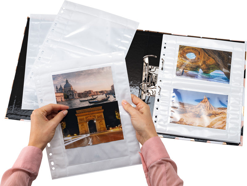 HERMA Sichtmappe 10 × 15 cm – 40 Hüllen, Transparent, Polypropylen, Glänzend, 10er-Pack