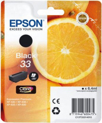 Epson Tintenpatrone 33, Schwarz, 250 Seiten