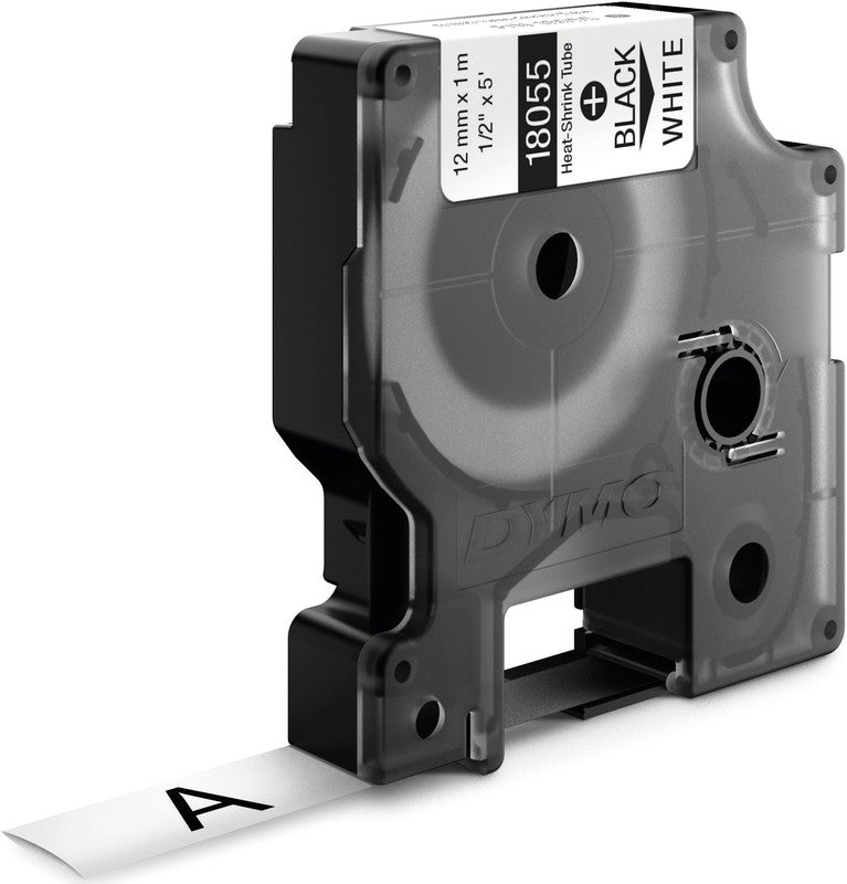 DYMO Schriftband – 12 mm × 1,5 m, weiss, schwarz – für DYMO Rhino: 3000, 4200, 5000 und weitere
