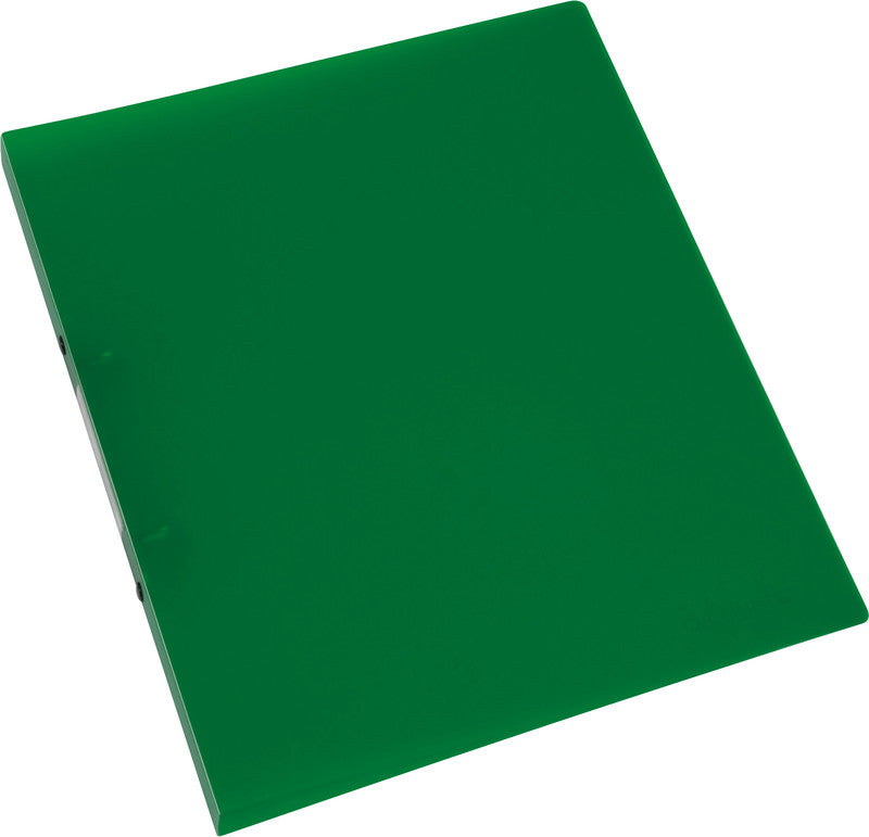 Q-connect Zeigebuch – A4 Hochformat – 2-Ring, Ø 16 mm, Rücken 21 mm – Grün, Kunststoff