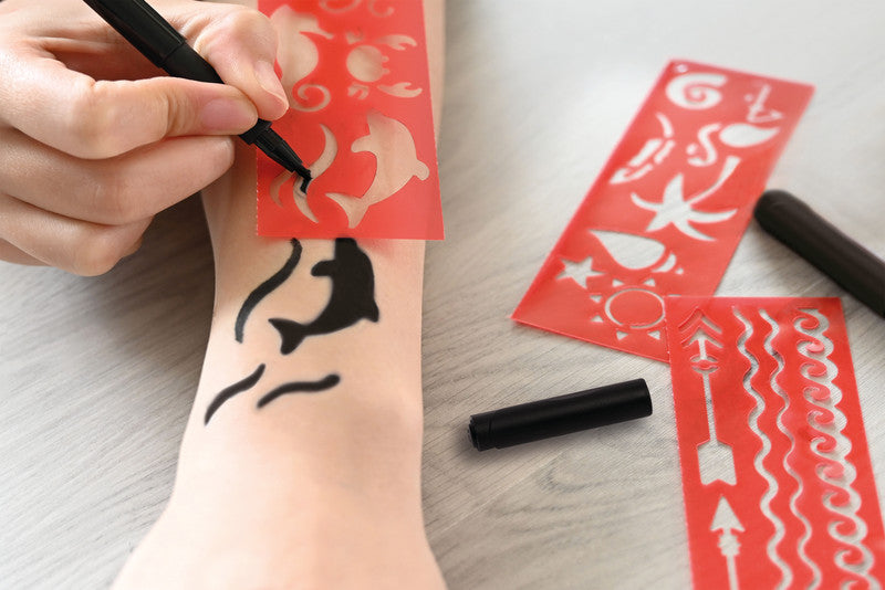 Eberhard Faber Non-Permanent Marker Tattoo Marker – Rundspitze – Schwarz – 2er-Set – Wasserlöslich