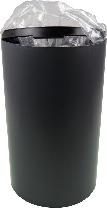 Helit Papierkorb the architect – 17 l – Kunststoff, schwarz – Ø 240 × H 405 mm
