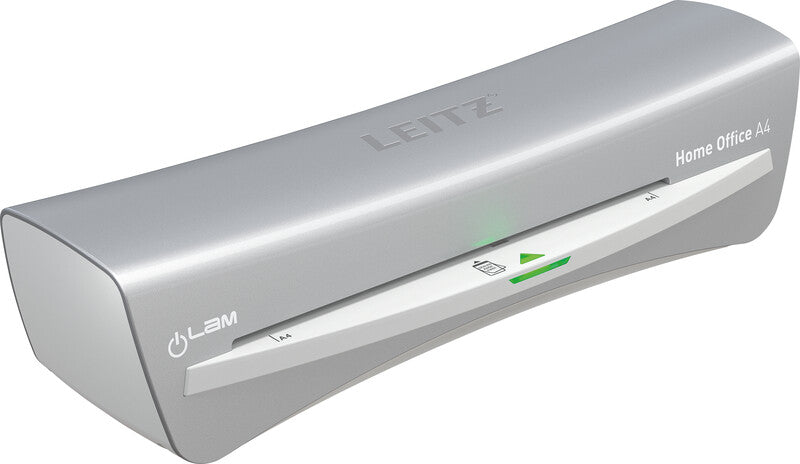 Leitz iLAM Home Office WOW Laminiergerät A4 – 2-Rollen, 80–125 µm, 2 Min. Aufheizzeit, 310 mm/min, Silber