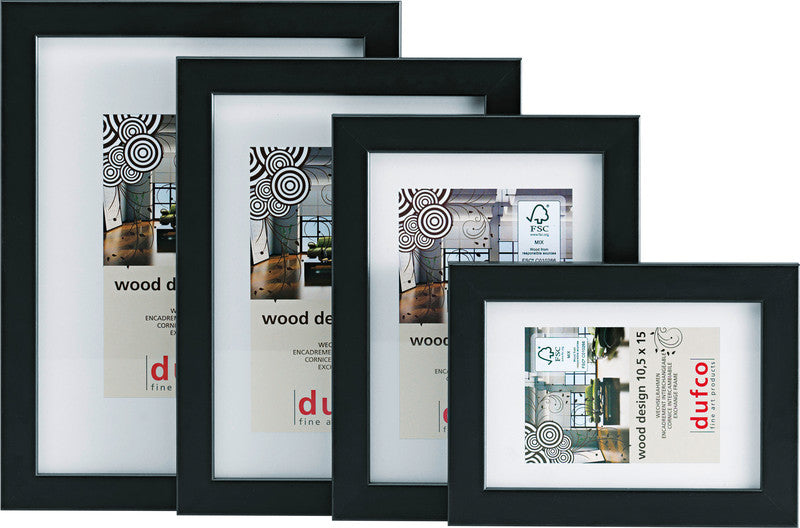 Dufco Wechselrahmen Kiefernholz, Schwarz, 30 × 45 cm – FSC, eco:plus