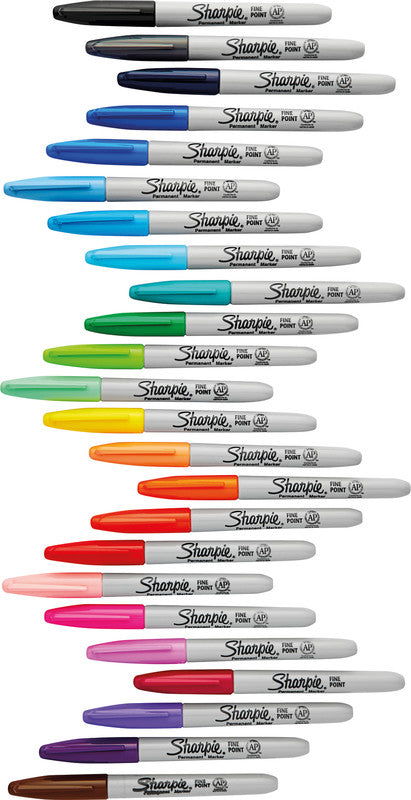 Sharpie Electro Pop Permanentmarker – Rundspitze 1 mm – Mehrfarbig – 24er-Pack