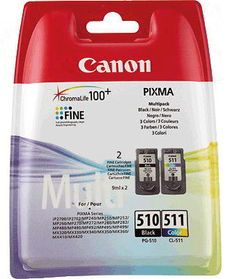 Canon Tintenpatronen-Multipack PG-510/CL-511 – für MP240, iP2700, MX320 und andere
