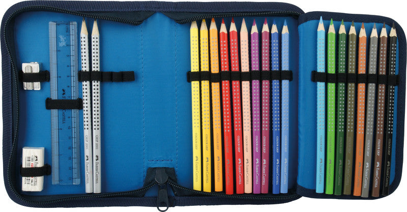 Funki Joy-Bag Schüleretui, gefüllt, 24-teilig – Soccer – Kunststoff – 23 × 14 × 4 cm