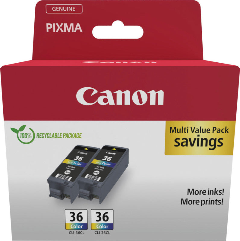 Canon Tintenpatronen-Multipack CLI-36CO, 2er-Pack