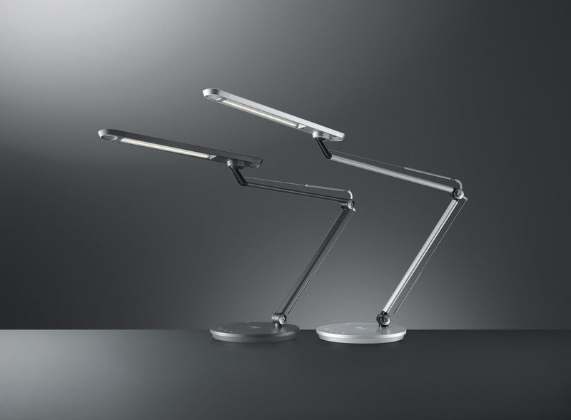 Hansa Tischleuchte LED – Qi & USB, dimmbar – 2’900–6’000 K – 780 lm 12 W – anthrazit Aluminium