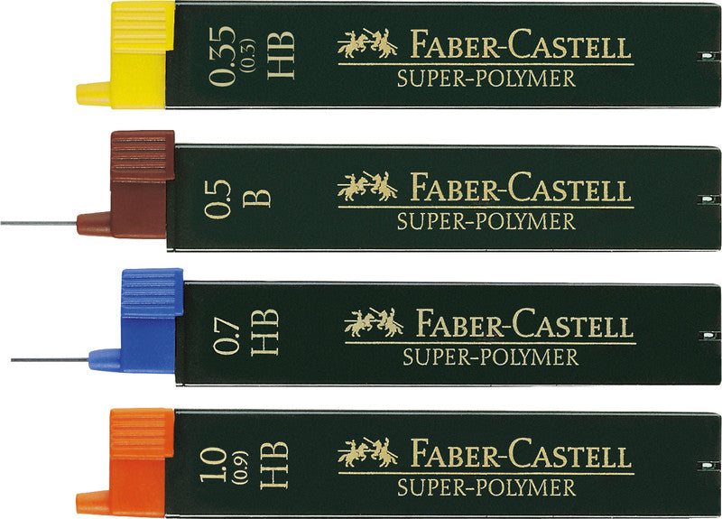 Faber-Castell Bleistiftminen – Graphit, 0,35 mm, 2H, 12 Stk.