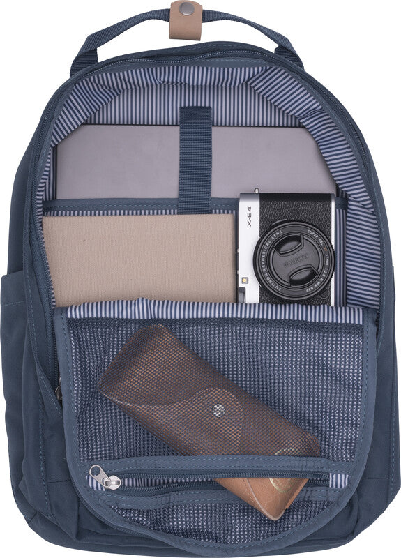 Beckmann City Light – Freizeit-Rucksack – für 13"-Notebook, 20 l, rPET, dunkelblau