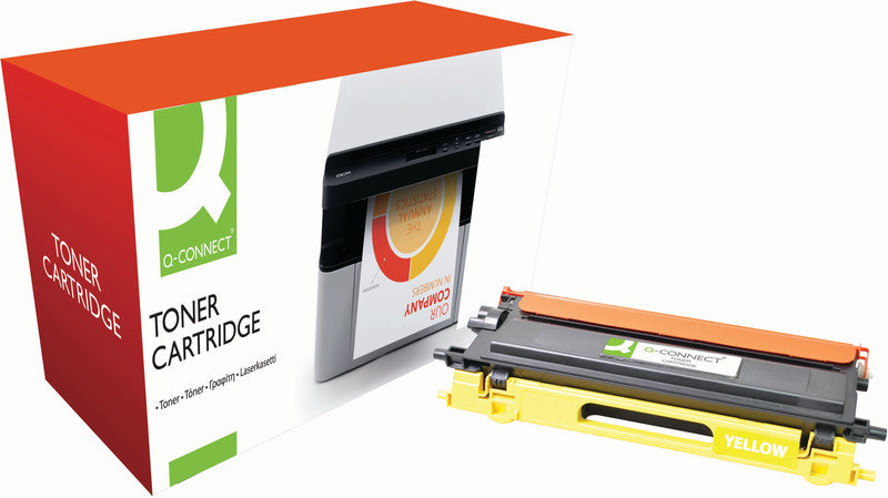 Q-Connect – Toner TN-135Y – gelb, 4000 Seiten – für Farb-Laserdrucker/Multifunktionsgeräte