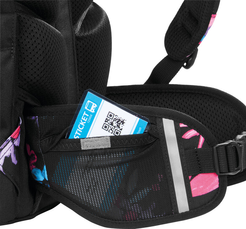Coocazoo Rucksack Porter – Floral Artnight – 35 l, 30,0 × 46,0 × 23,5 cm – aus 100% recycelten PET-Flaschen