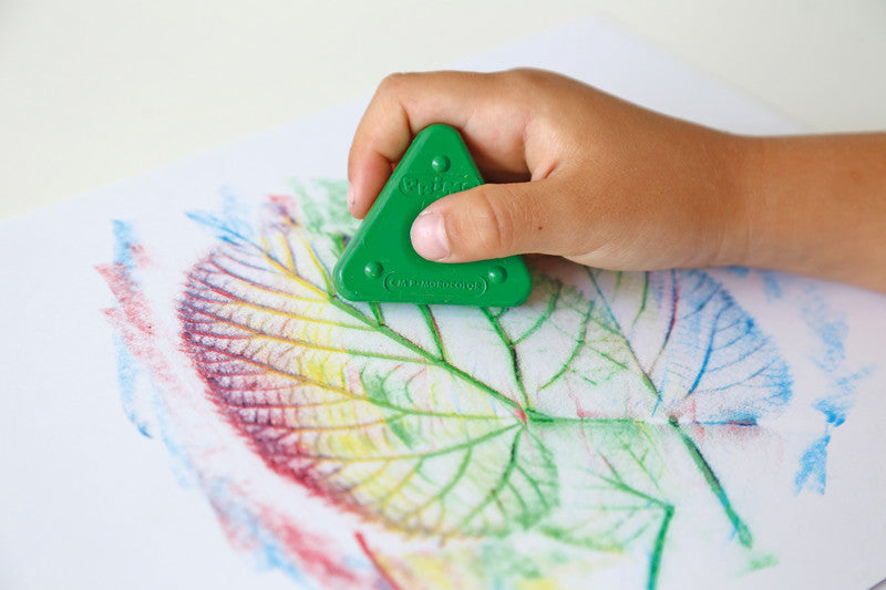 Primo Wachsmalstifte Dreikant – bunt – 6 Farben – in Etui