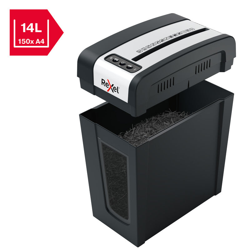 Rexel Secure MC4-SL Slimline – Aktenvernichter, DIN P-5, Mikroschnitt 2 × 15 mm, 4 Blatt, 14 l, A4