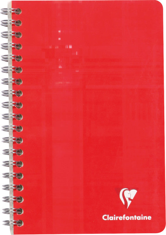Clairefontaine Spiralheft, 110 × 175 mm, kariert, 5 mm, 96 Seiten, 90 g/m² – sortiert