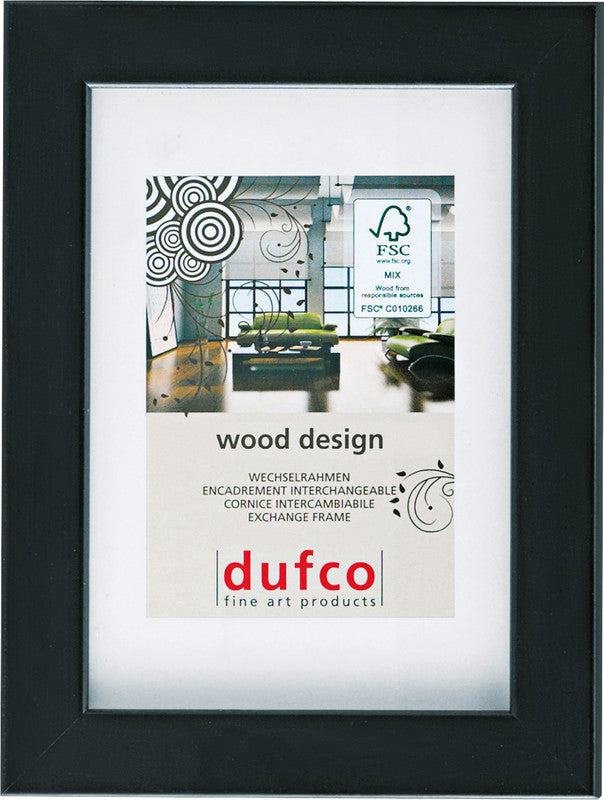 Dufco Wechselrahmen Toronto, Kiefer, Schwarz, 24 × 30 cm – FSC, eco:plus