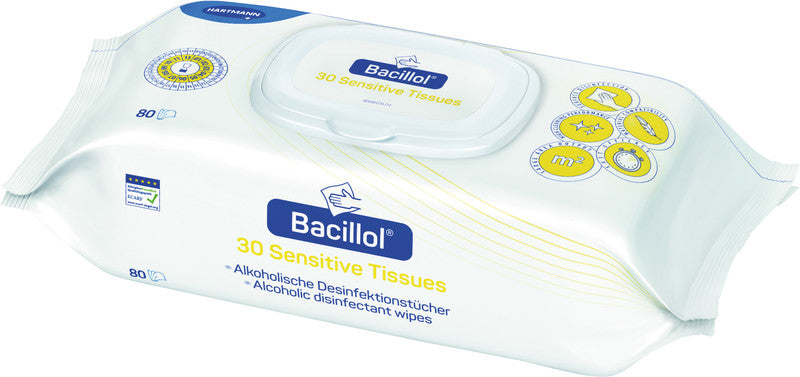 Bacillol HARTMANN Desinfektions-Reinigungstücher, feucht – für Bildschirme und medizinisches Inventar, weiss, 80 Stk.