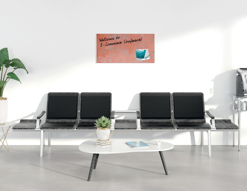 Sigel Whiteboard – 91 × 46 cm, Glas, magnetisch, Wandmontage, inkl. Montagesatz, Magnete
